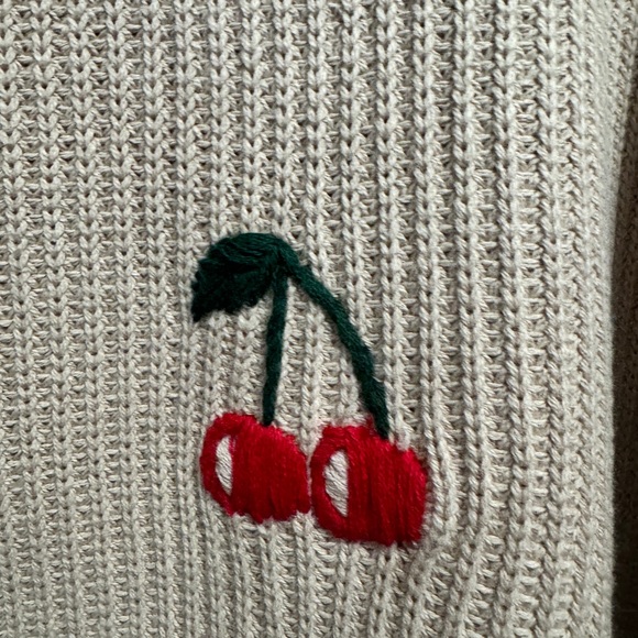 Smash + Tess Cherry Sweater in Light Brown - Picture 6 of 9